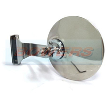 4" (105mm) Inch Clamp On Stainless Steel Round Overtaking Peep Quarter Light Door Mirror